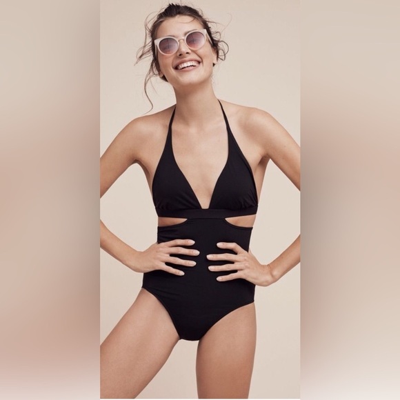 Seafolly Other - Anthropologie Seafolly Active Halter Cutout One-Piece Bathing Suit AU14/US10